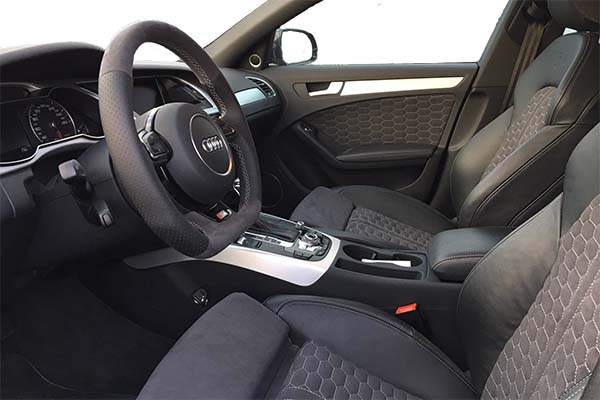 Audi A4 Buffalino Leder Alcantara Zwart Stuurwiel