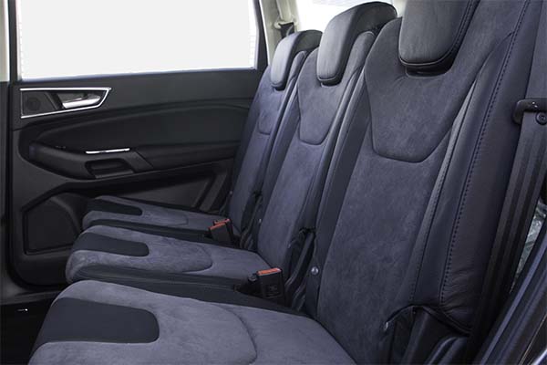 Ford S-Max Buffalino Leder Zwart Alcantara Grijs Achterbank