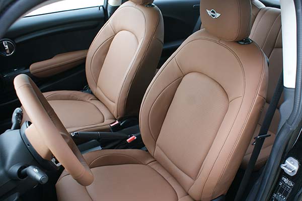 MINI Cooper Alba eco-leather®®®®®® Kaneelbruin Voorstoelen Stuurwiel