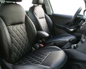 Peugeot 208 Alba eco-leather®®®®®® Zwart Diamond Stiksel Wit