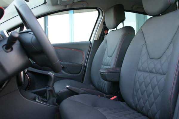 Renault Clio Buffalino Leder Antraciet Diamond Stiksel Voorstoelen