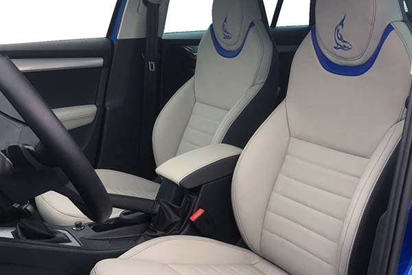 Skoda Octavia Buffalino Leder Wit Antraciet Voorstoelen