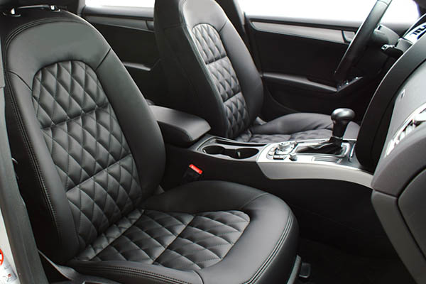 Audi A5 Sportback, Alba eco-nappa zwart diamond voorstoelen