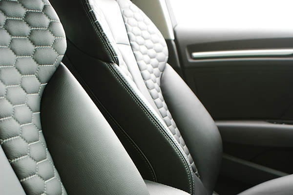 Audi A3 Sportback, Alba buffalino leder zwart met honingraat patroon detail
