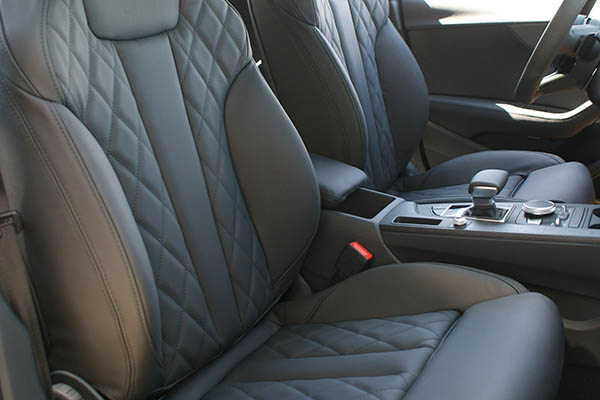 Audi A5 Sportback, Alba Nappa Zwart met Diamond stiksel voorstoelen