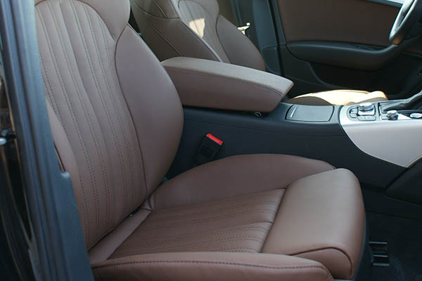 Audi A6, Alba buffalino Leder Nougat Bruin voorstoelen