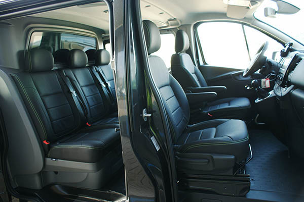 Opel Vivaro, Alba eco-leather®®®®®® Zwart met groen stiksel