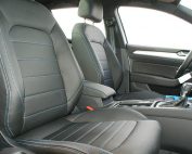 Volkswagen Passat GTE, Alba Buffalino Leder Zwart met GTE blauw stiksel en perforatie voorstoelen