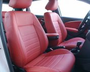 Volkswagen Polo GT, Alba Buffalino Leder Rood met wit stiksel voorstoelen