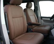 Volkswagen Transporter T6, Alba Buffalino Leder Nougat Bruin voorstoelen