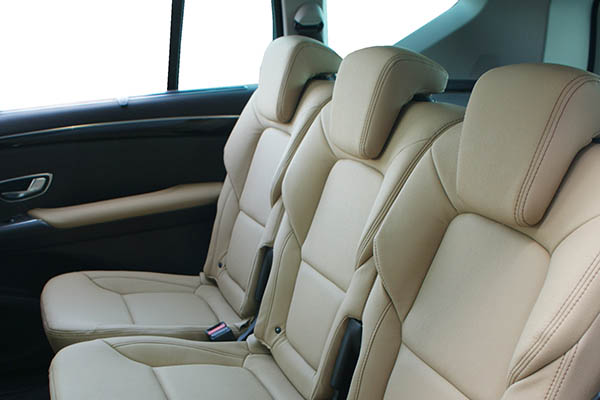 Renault Espace, Alba eco-leather®®®®®® Moonstone achterstoelen detail