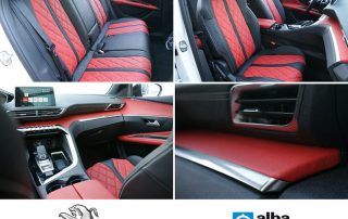 Peugeot 3008 Alba Rood Zwart Buffalino Leder interieur compilatiefoto