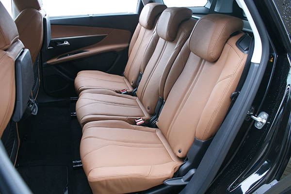 Peugeot 5008, Alba Buffalino Leder Truffelbruin Achterstoelen