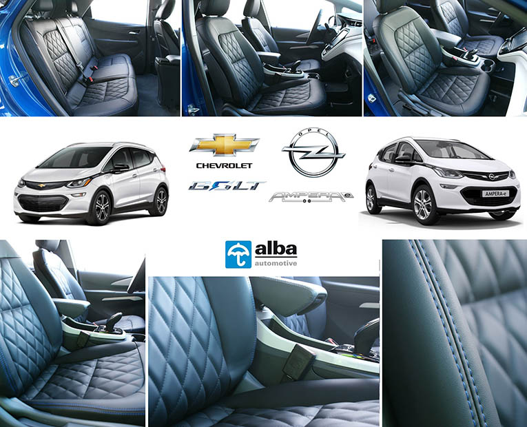Opel Ampera-E / Chevrolet Bolt EV Compilatiefoto eco-nappa zwart Diamond