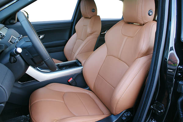 Range Rover Evoque, Alba Buffalino Leder Truffel Bruin Voorstoelen