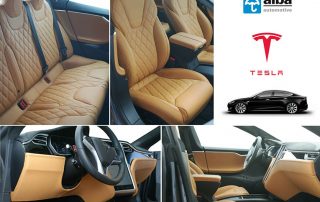 Tesla Model S Compilatiefoto Leder Nappa Interieur Diamond