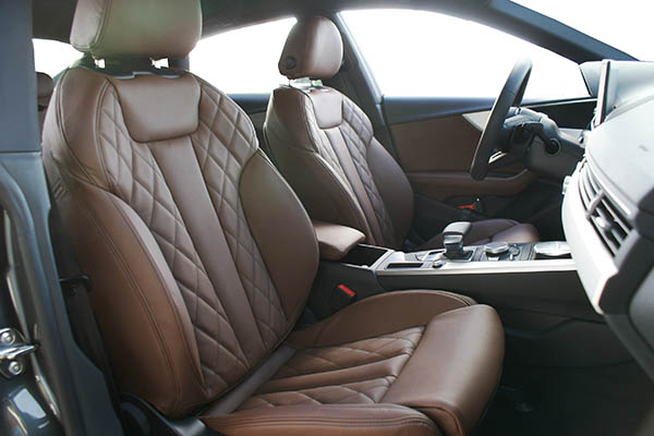 Audi A5 Sportback Alba Buffalino Leder Nougat Bruin Diamond Voorstoelen