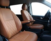 Mercedes Benz Vito Alba eco-nappa cognac met diamond stiksel voorstoelen