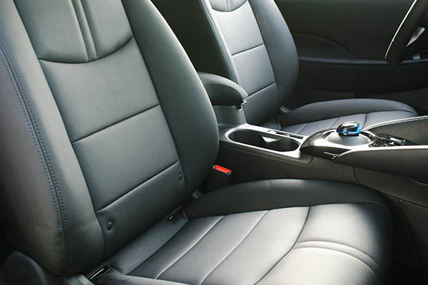 Nissan Leaf Alba eco-leather®®®®®® zwart voorstoelen detail