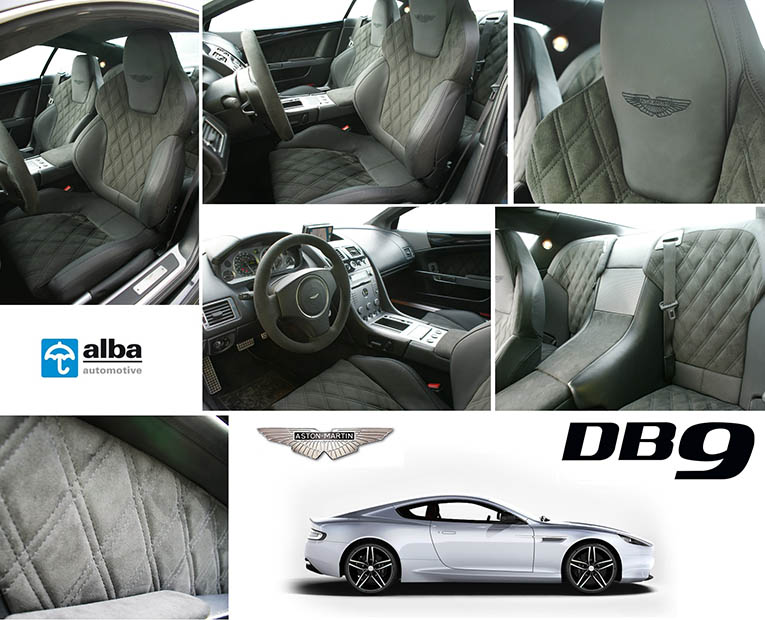 Aston Martin DB9 Alba Interieur Nappa Leder Alcantara Zwart Diamond Dubbel