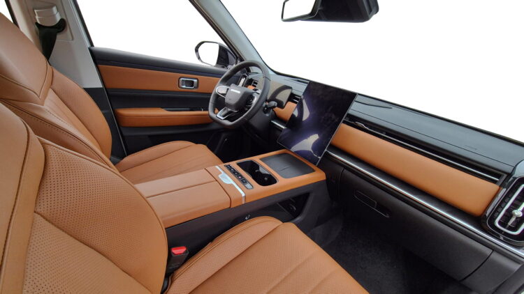 Jaecoo 9 met nappa cognac interieur