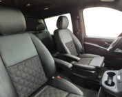 Lederinbouw Mercedes Vito met eco leder en suede + hemel.